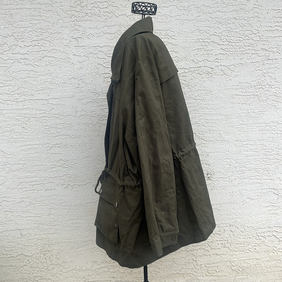 ModCloth Army Green Escape Into Nature Full Zip Utility Jacket 4XL - Picture 10 of 16